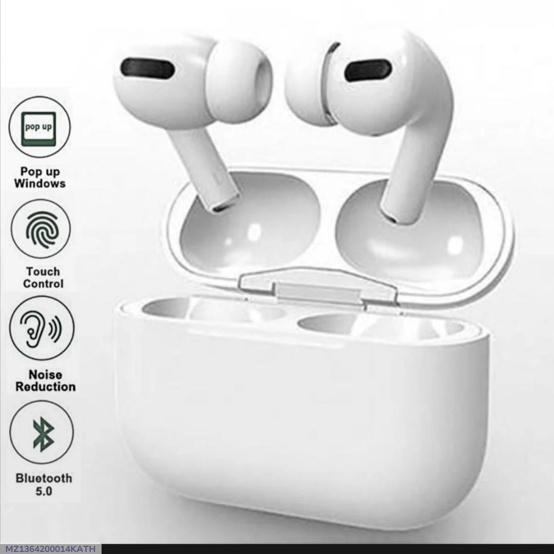White AirPods with ANC & Fast Charge – Wireless Bluetooth Earbuds