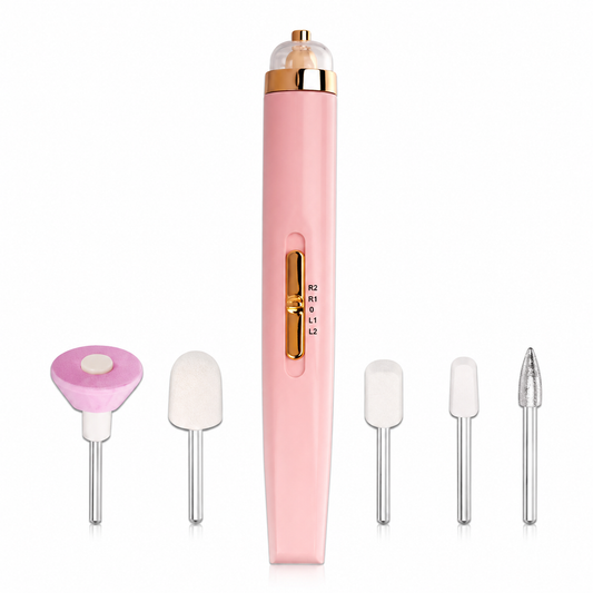 Rechargeable Nail Tool Set with LED Light – Electric Manicure & Pedicure Kit