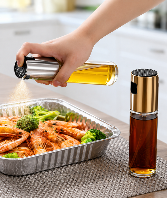 Oil Spray Bottle for Cooking – Refillable Kitchen Oil Sprayer