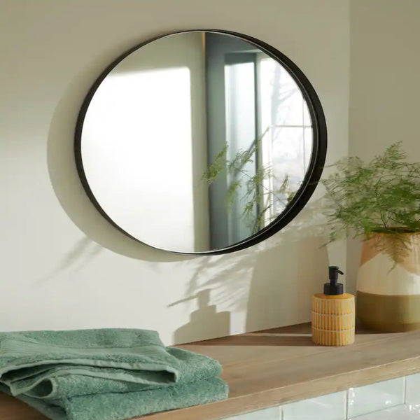 Black Round Wall Mirror