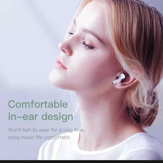 White AirPods with ANC & Fast Charge – Wireless Bluetooth Earbuds