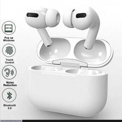 White AirPods with ANC & Fast Charge – Wireless Bluetooth Earbuds