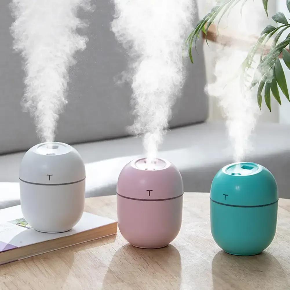 Multicolor Air Humidifier with Night Lamp – USB Aroma Diffuser for Home & Bedroom