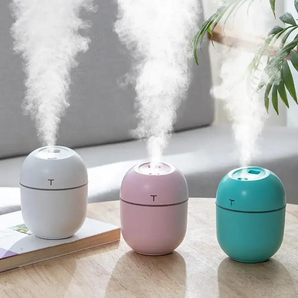 Multicolor Air Humidifier with Night Lamp – USB Aroma Diffuser for Home & Bedroom