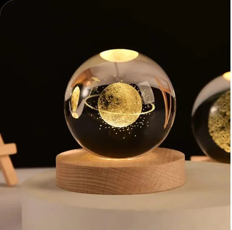 3D Moon Lamp – USB Rechargeable LED Night Light for Bedroom & Home Decor